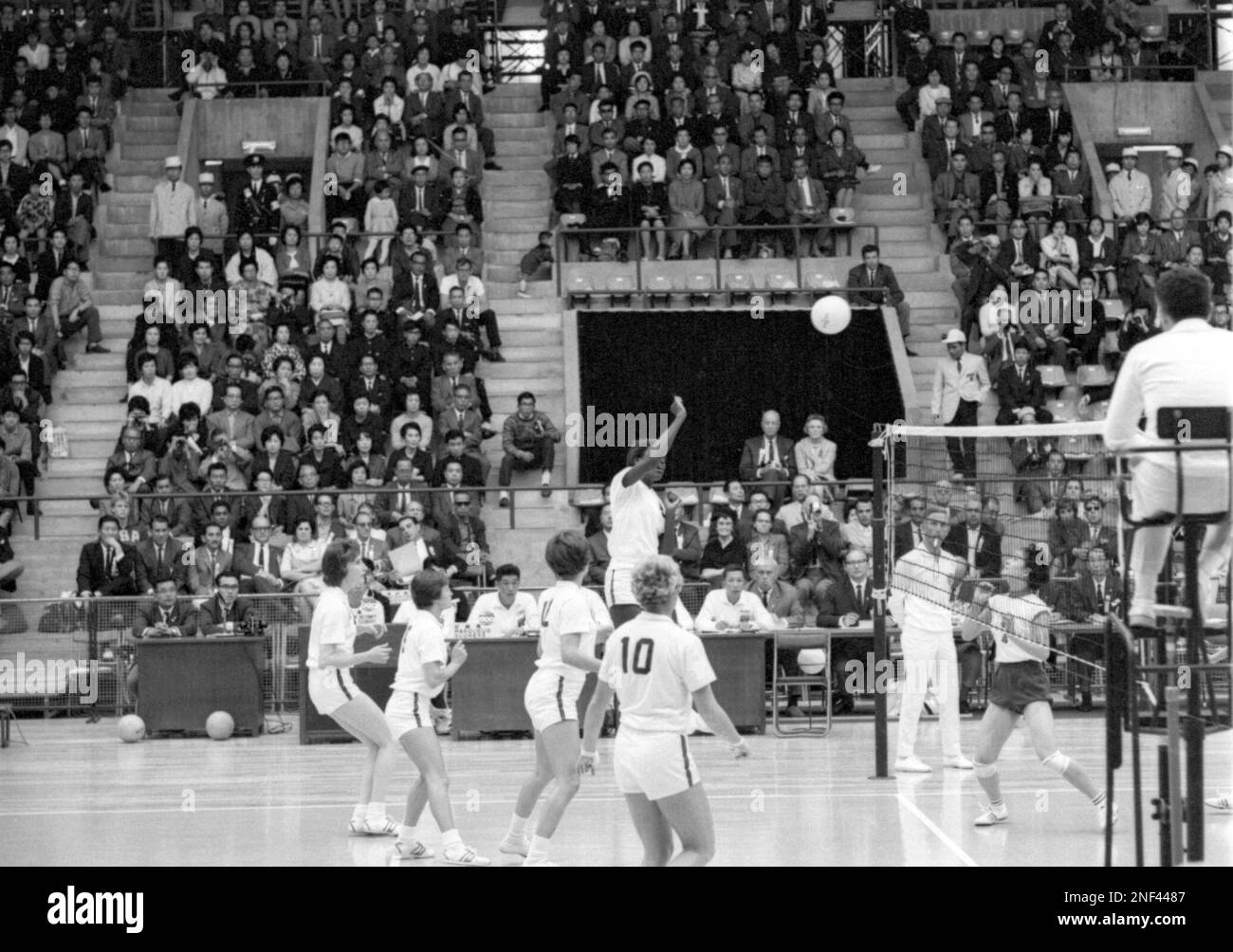 Japan vs. US women's Volleyball Competion during the 1964 Summer