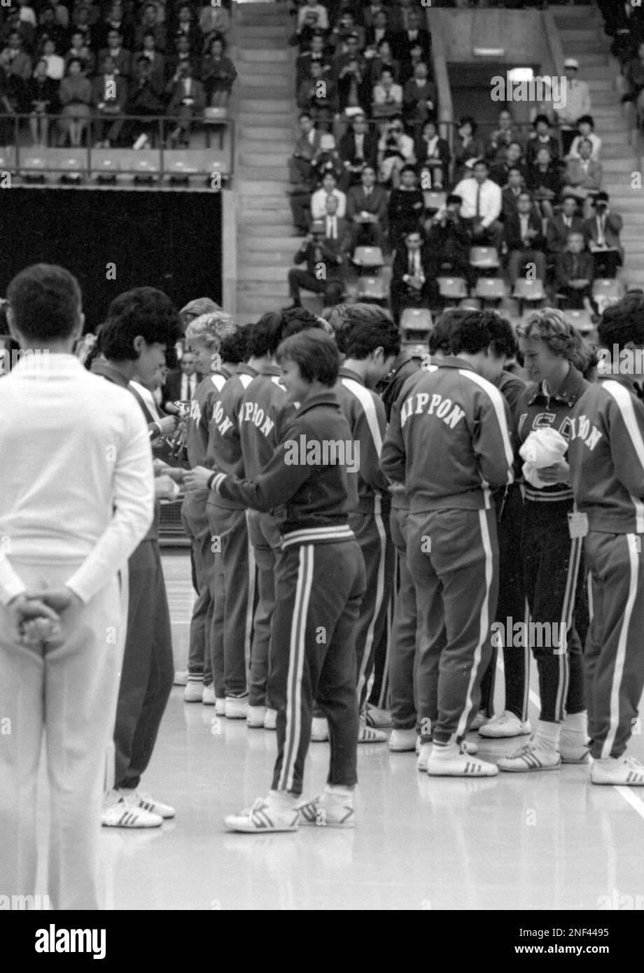Japan vs. US women's Volleyball Competion during the 1964 Summer