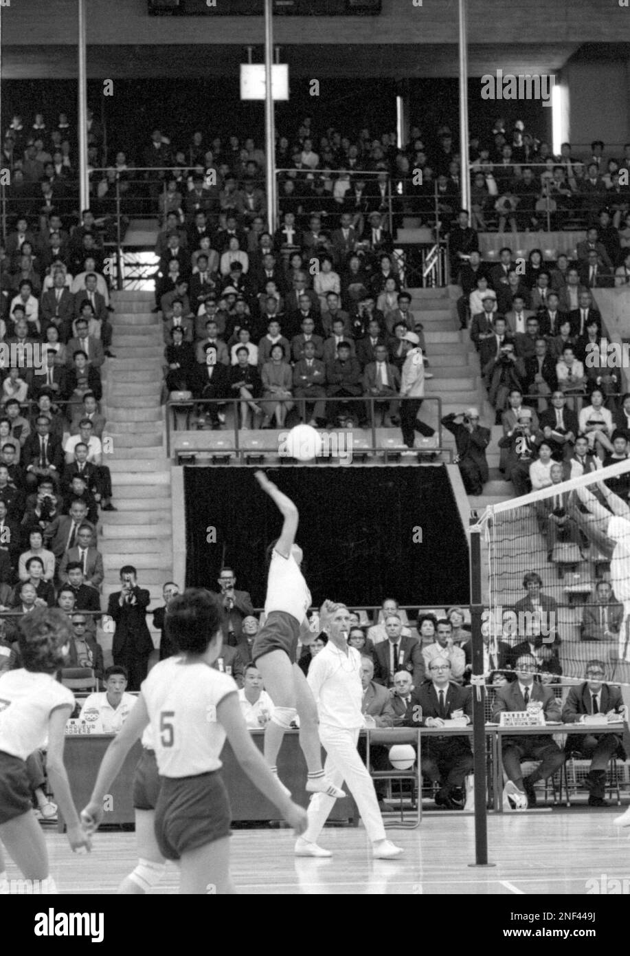 Japan vs. US women's Volleyball Competion during the 1964 Summer