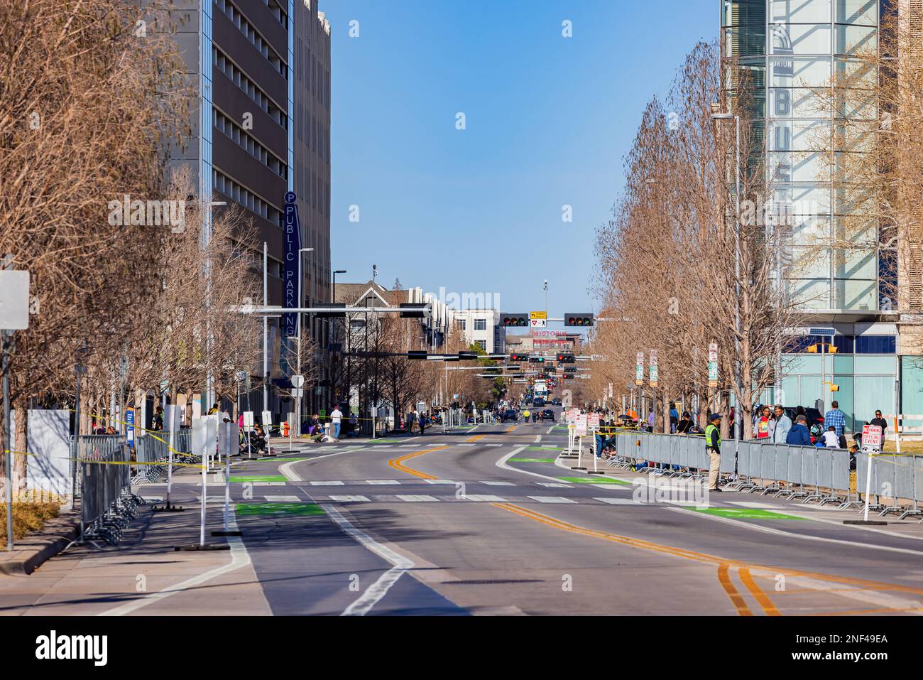 Oklahoma, JAN 15 2023 A crowd of people eagerly awaiting the start of