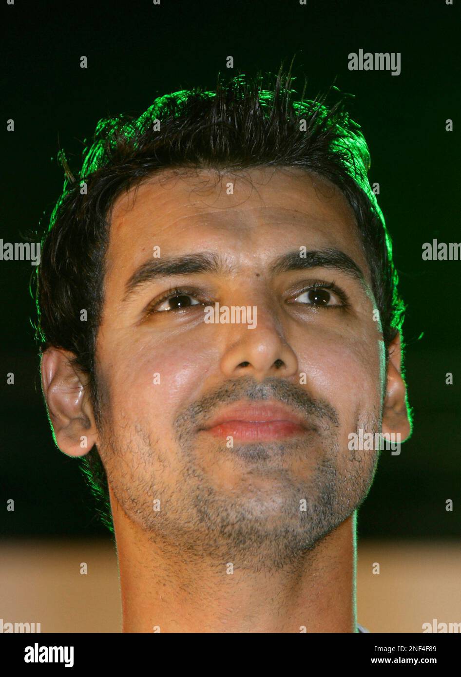 Bollywood actor John Abraham, seen, as he interacts with the audience ...