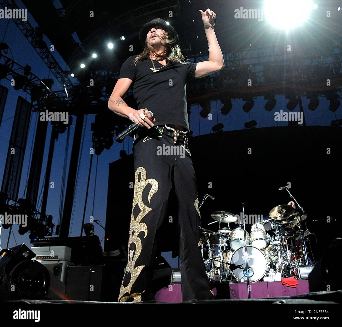 Rapper and singer Kid Rock performs at Stagecoach Music Festival in ...