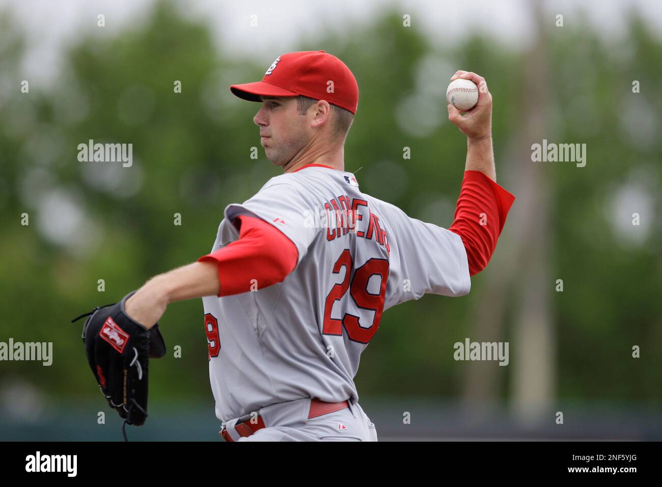 St. Louis Cardinals Chris Carpenter in their spring training baseball game  in Fort Myers, Fla., Sunday, March 29, 2009. (AP Photo/Charles Krupa Stock  Photo - Alamy