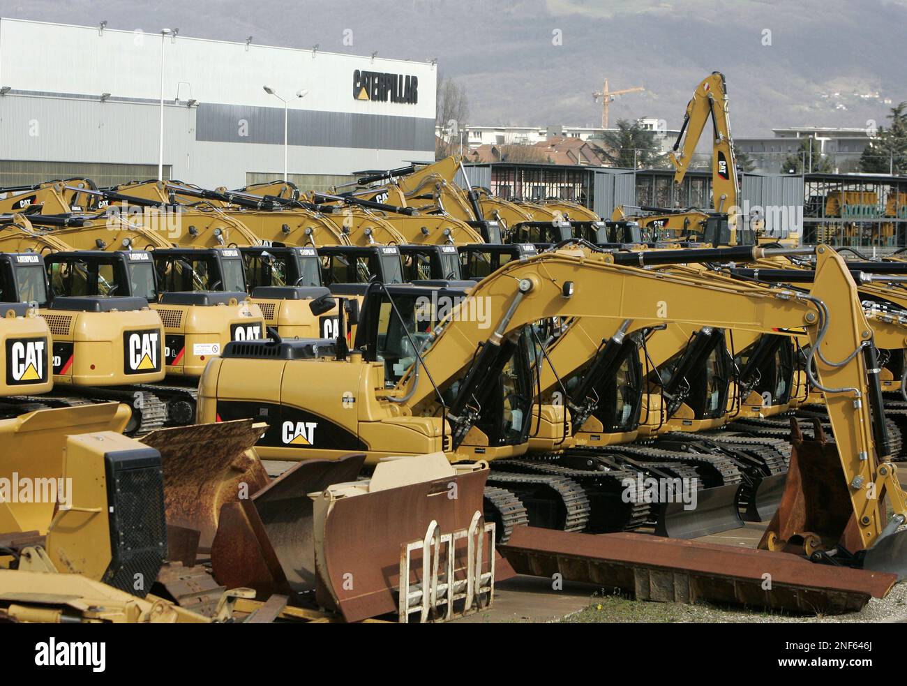 Caterpillar engines are seen in Grenoble, French Alps, Wednesday April