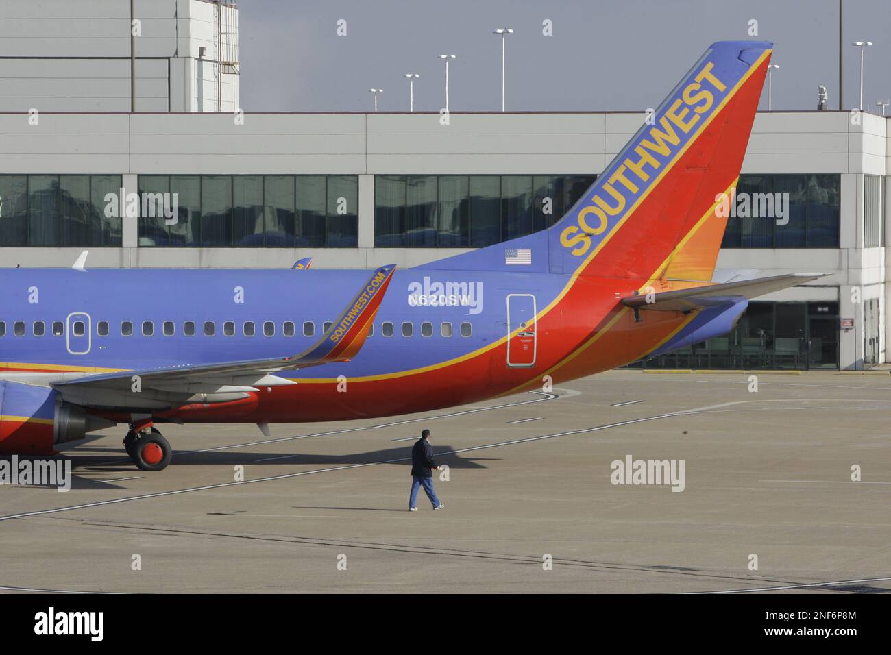 Southwest planes are shown at the Nashville International Airport in