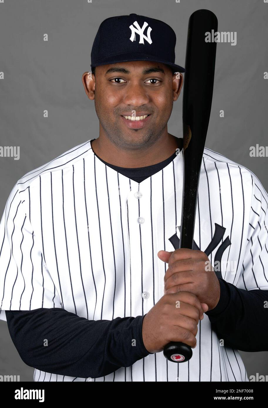 This is a 2009 photo of Juan Miranda of the New York Yankees