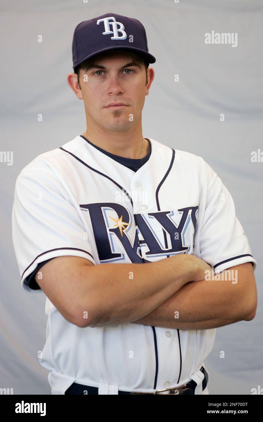 This is a 2009 photo of Evan Longoria of the Tampa Bay Rays baseball team.  This image reflects the Tampa Bay Rays active roster as of Friday, Feb. 20,  2009 when this