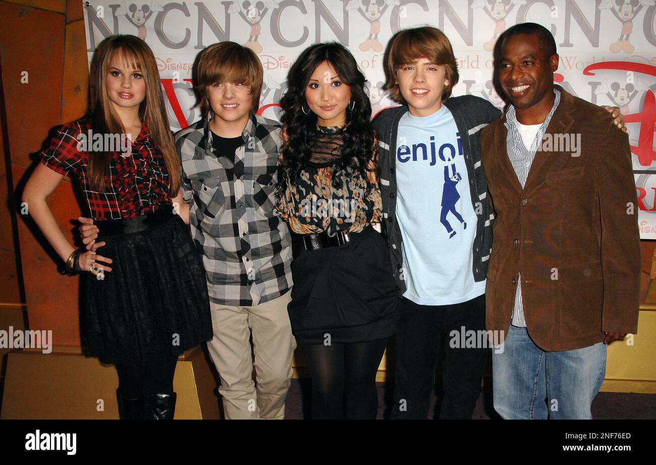 From left actors Debby Ryan, Dylan Sprouse, Brenda Song, Cole Sprouse ...