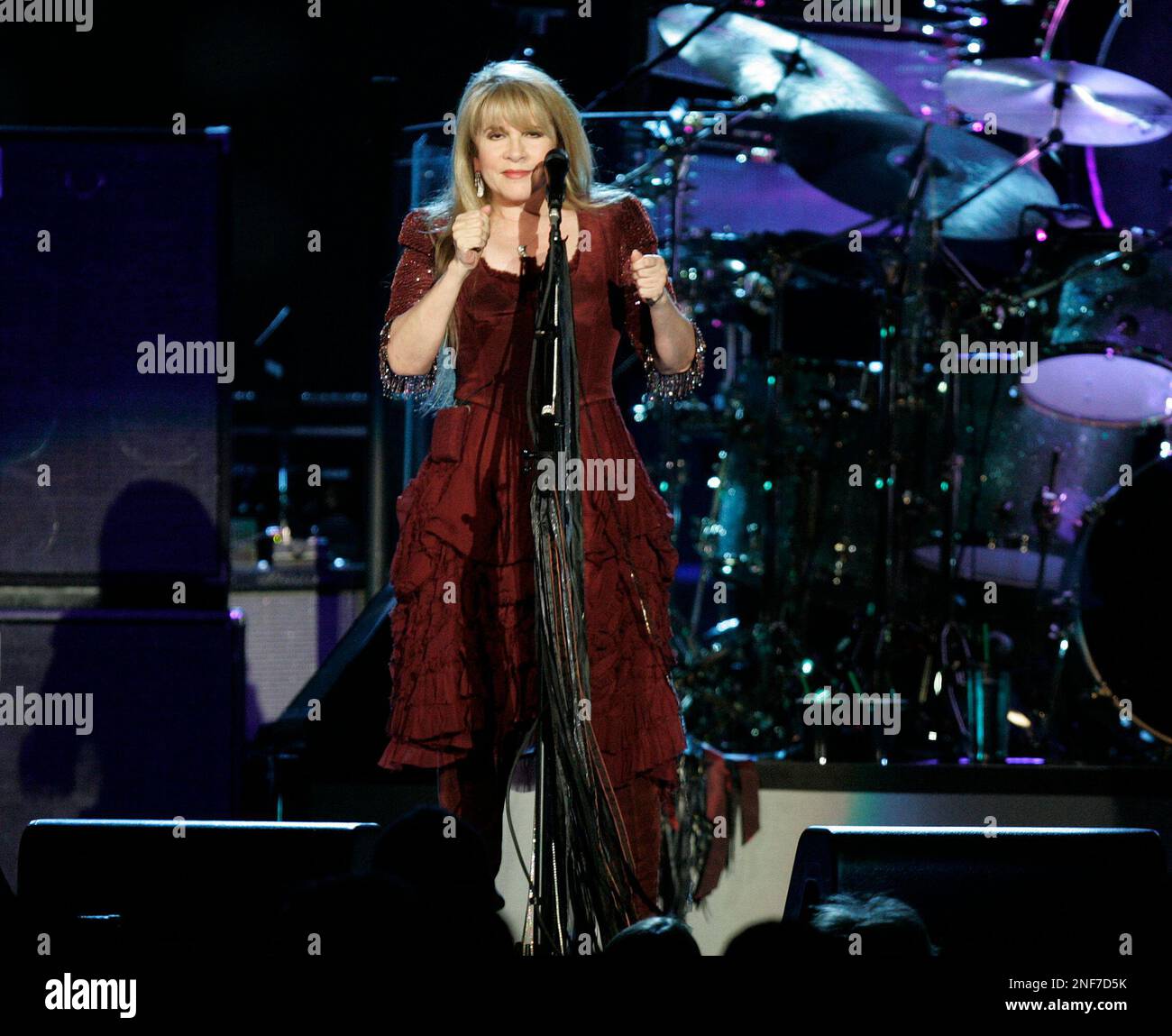 Fleetwood Mac vocalist Stevie Nicks performs in their first stop of the
