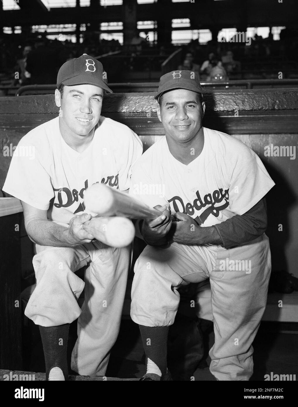 Brooklyn's two leading batters, Duke Snider and Roy Campanella are