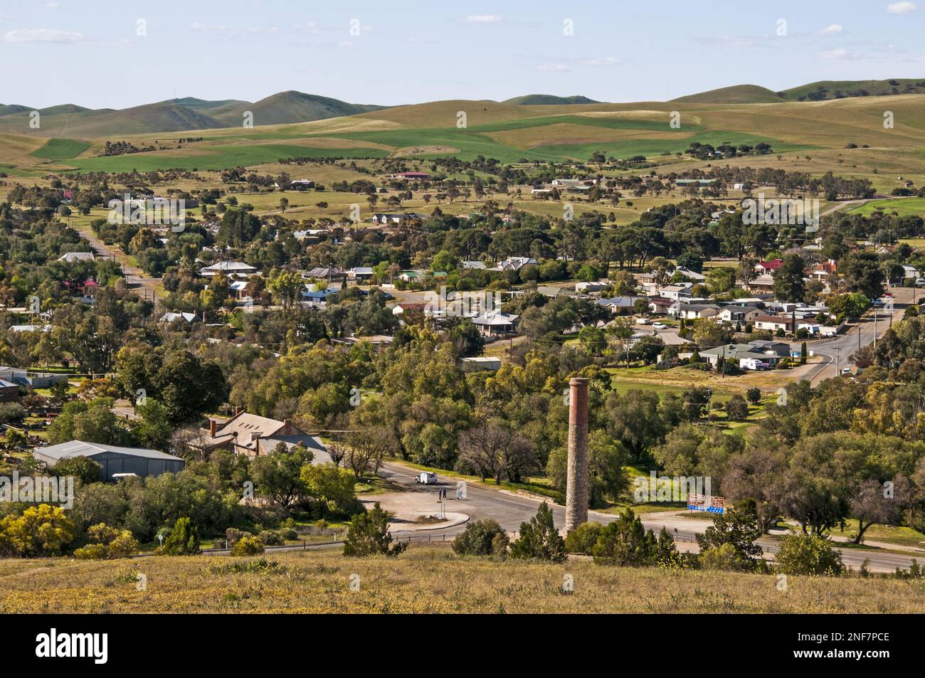 Historic copper mining town of Burra in the Mid-North of South Australia Stock Photo