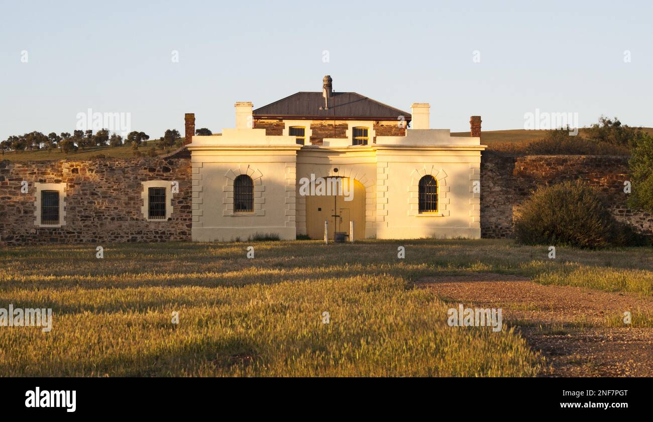 Redruth Gaol (1856) is a former prison in the historic mining town of Burra, South Australia, now operating as a museum. Stock Photo