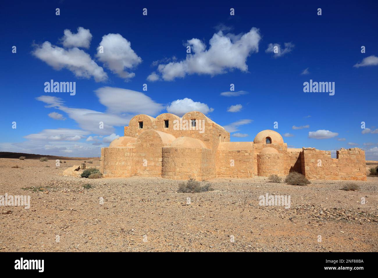 Qusair Amra, Qusayr Amra, Kleiner Palast von Amra, Unesco Weltkulturerbe, Wüstenschloß östlich von Amman, Jordanien  /  Qasr Amra, also transcribed Qu Stock Photo