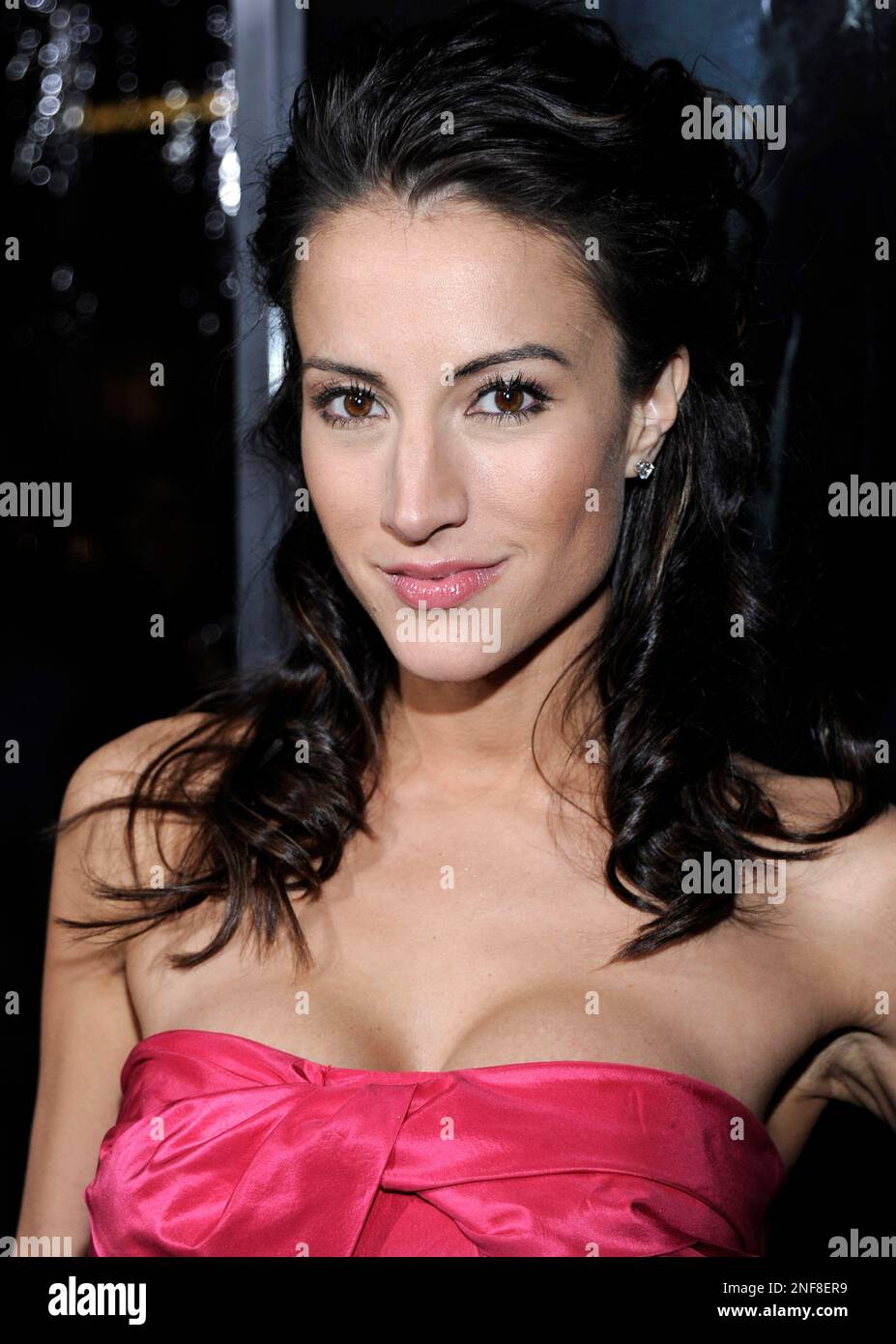 Actress America Olivo poses on the press line at the premiere of the feature film "Friday The