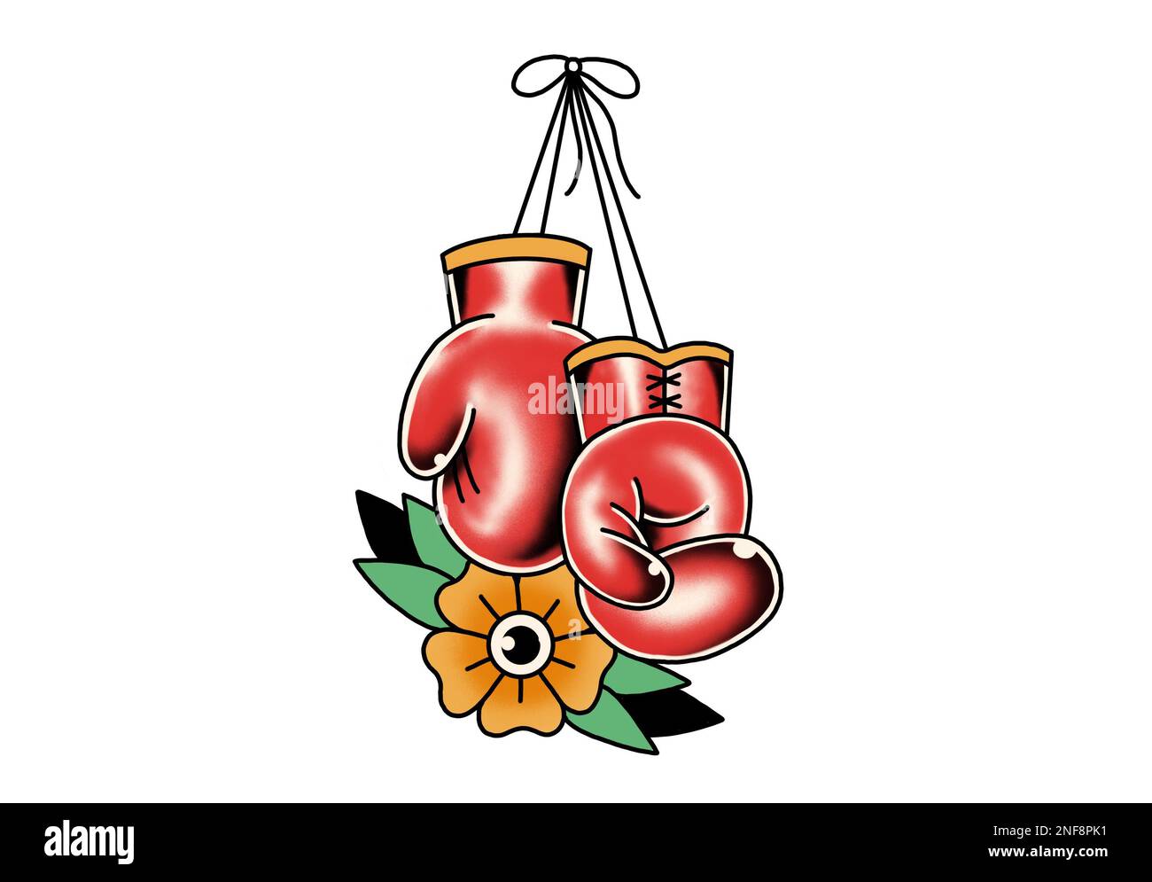 Old school traditional tattoo inspired cool graphic design illustration