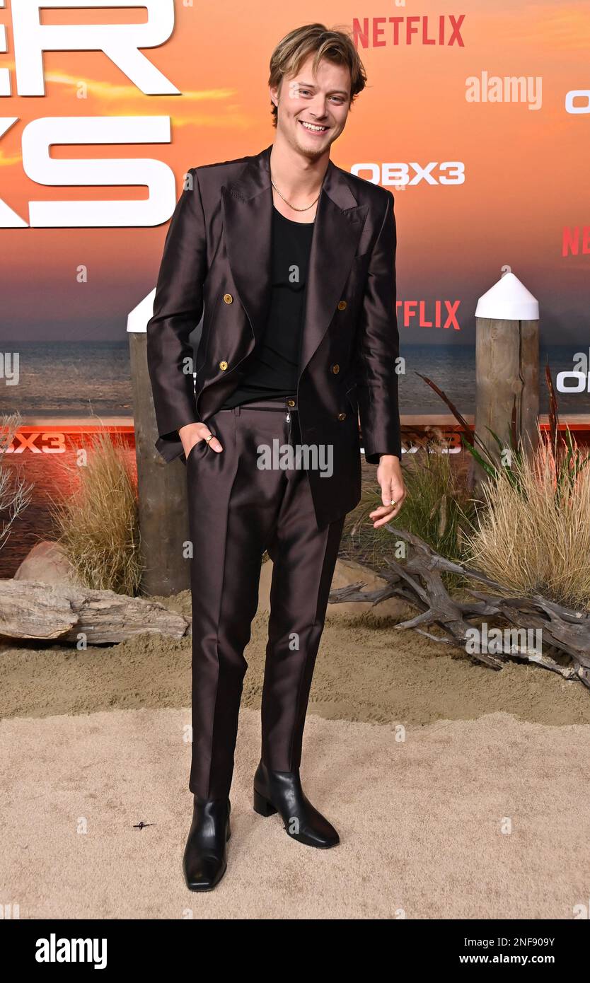 Rudy Pankow arriving at Netflix’s “Outer Banks” season 3 Los Angeles