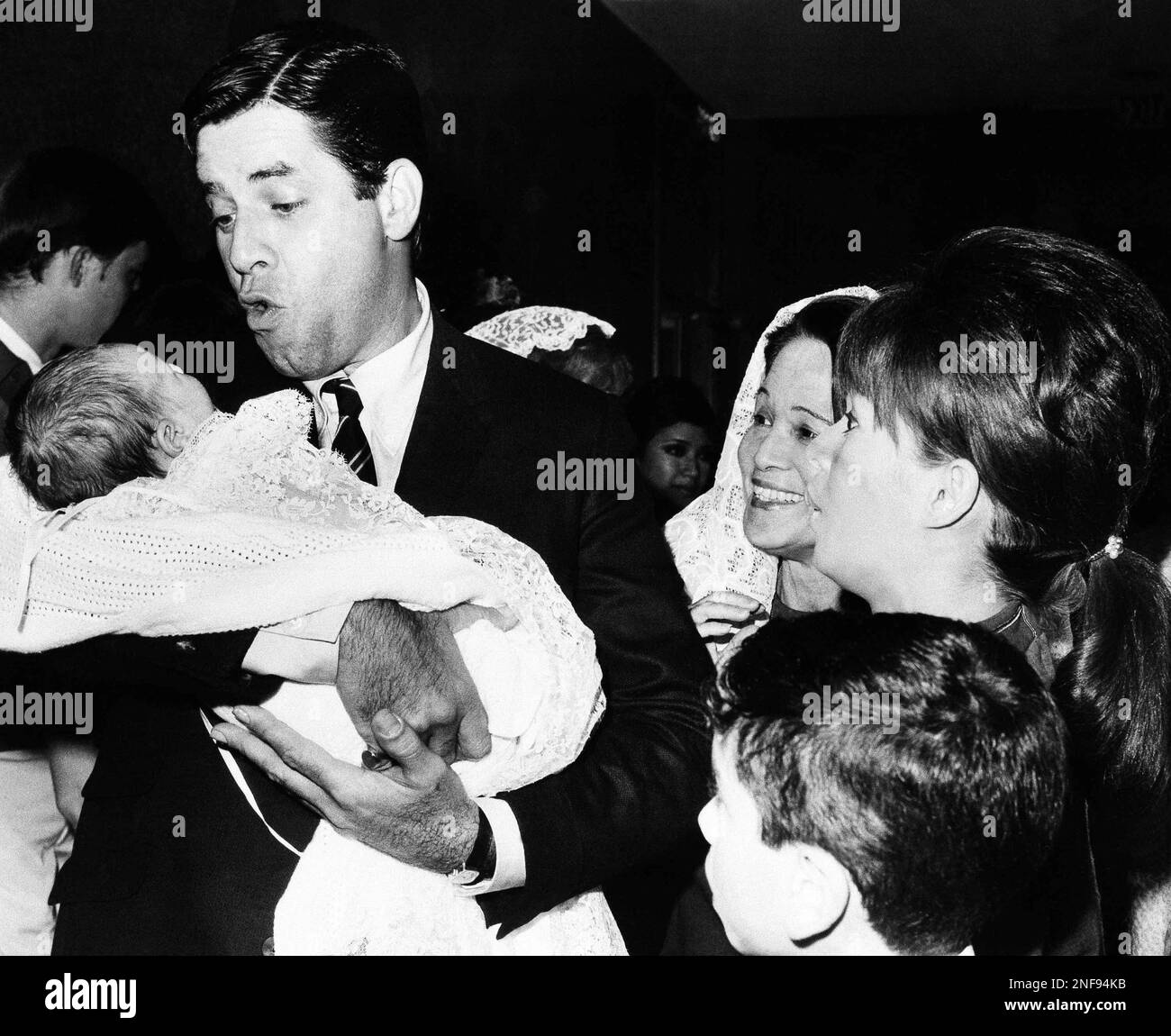 Comedian Jerry Lewis gags it up with his granddaughter Sara Jane, after