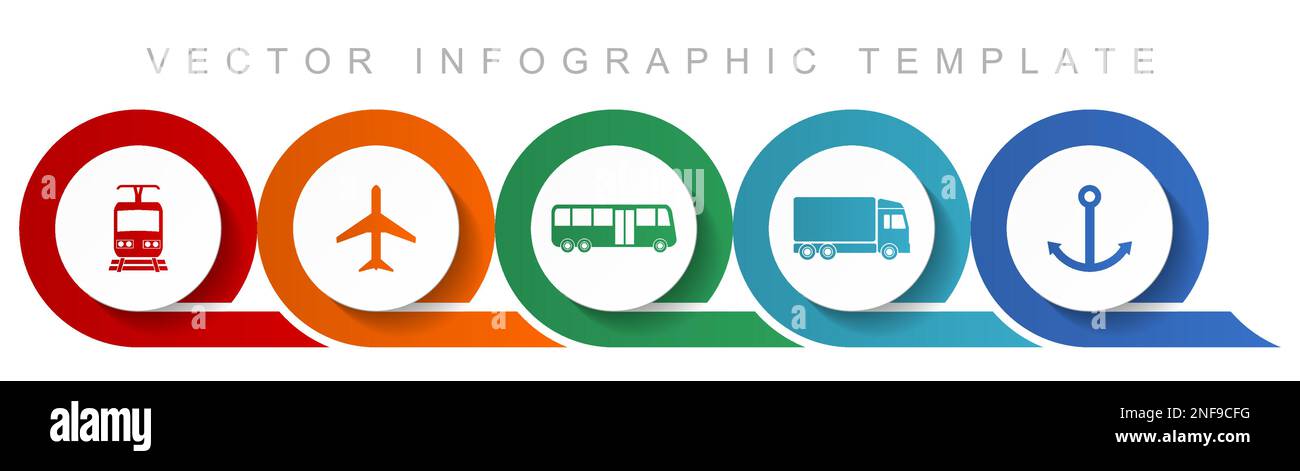 Transport icon set, miscellaneous icons such as train, plane, bus ...