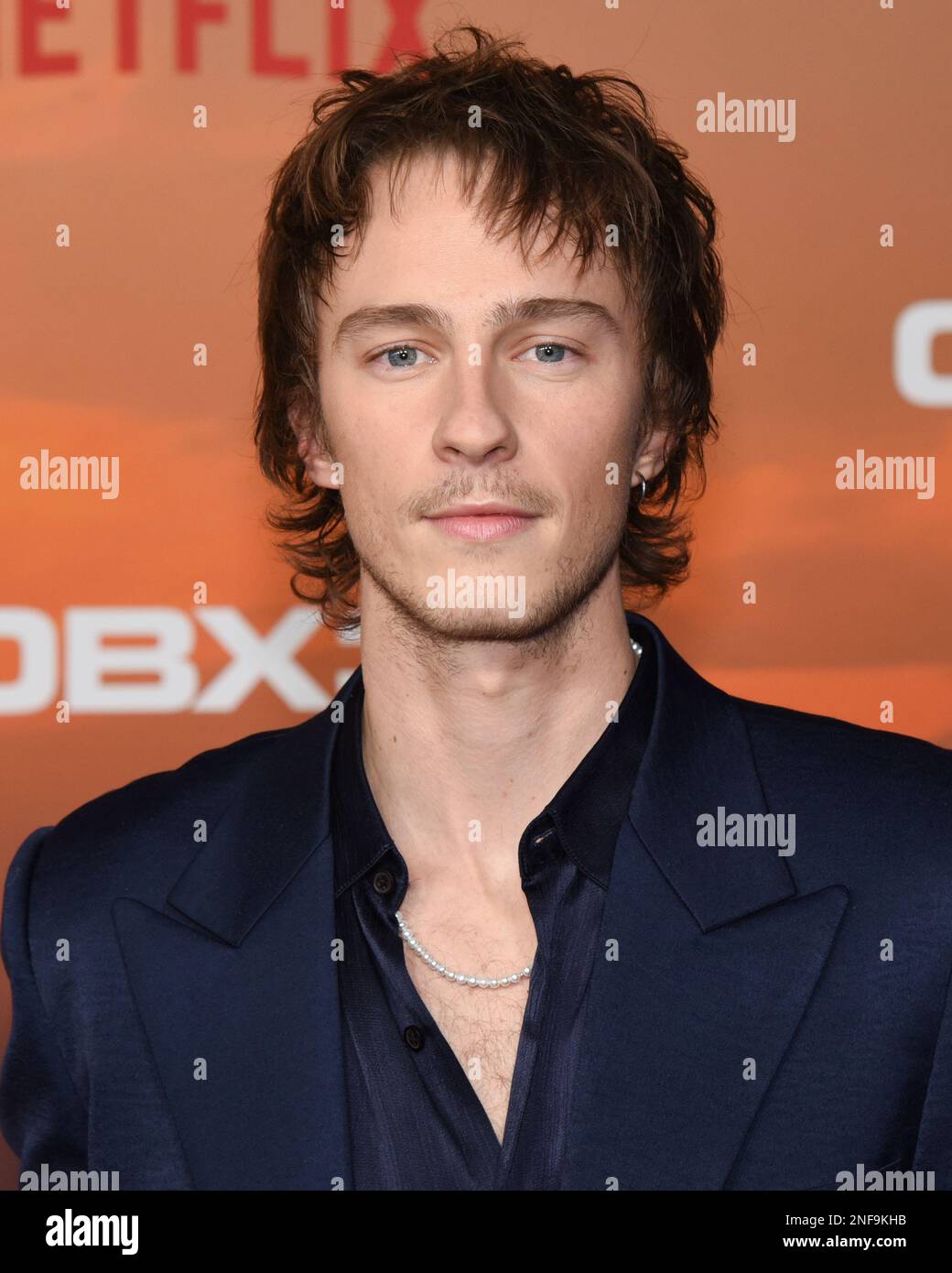 16 February 2023 - Westwood, California - Drew Starkey. Los Angeles Premiere of ''Outer Banks Season 3'' at Regency Village Theater at Academy Museum of Motion Pictures, Ted Mann Theater. (Credit Image: © Billy Bennight/AdMedia via ZUMA Press Wire) EDITORIAL USAGE ONLY! Not for Commercial USAGE! Stock Photo