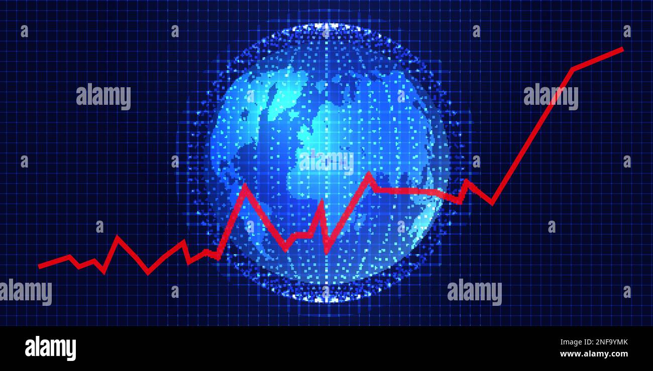 Abstract background depicting global cost of living increase Stock