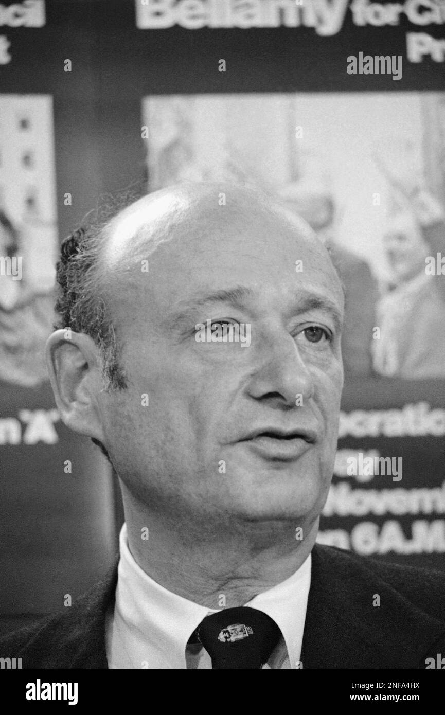 New York City Mayorelect Edward I. Koch is interviewed in New York