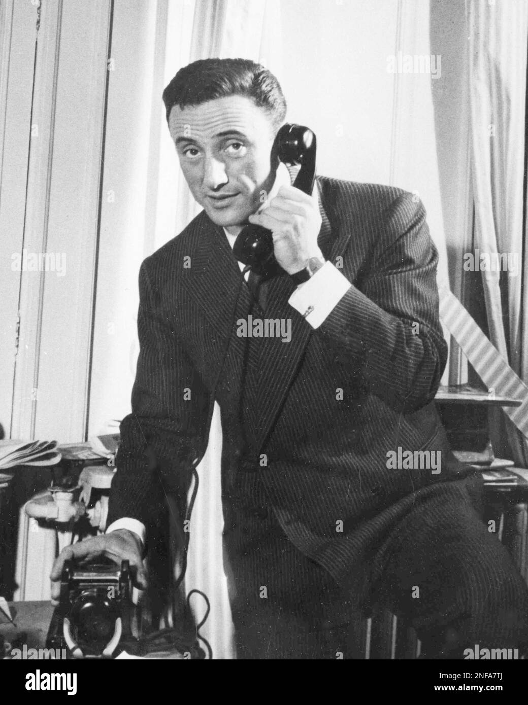 French fashion designer Guy Laroche in his office in Paris