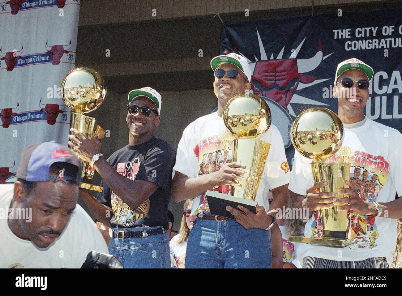 Official chicago bulls world champions michael Jordan scottie