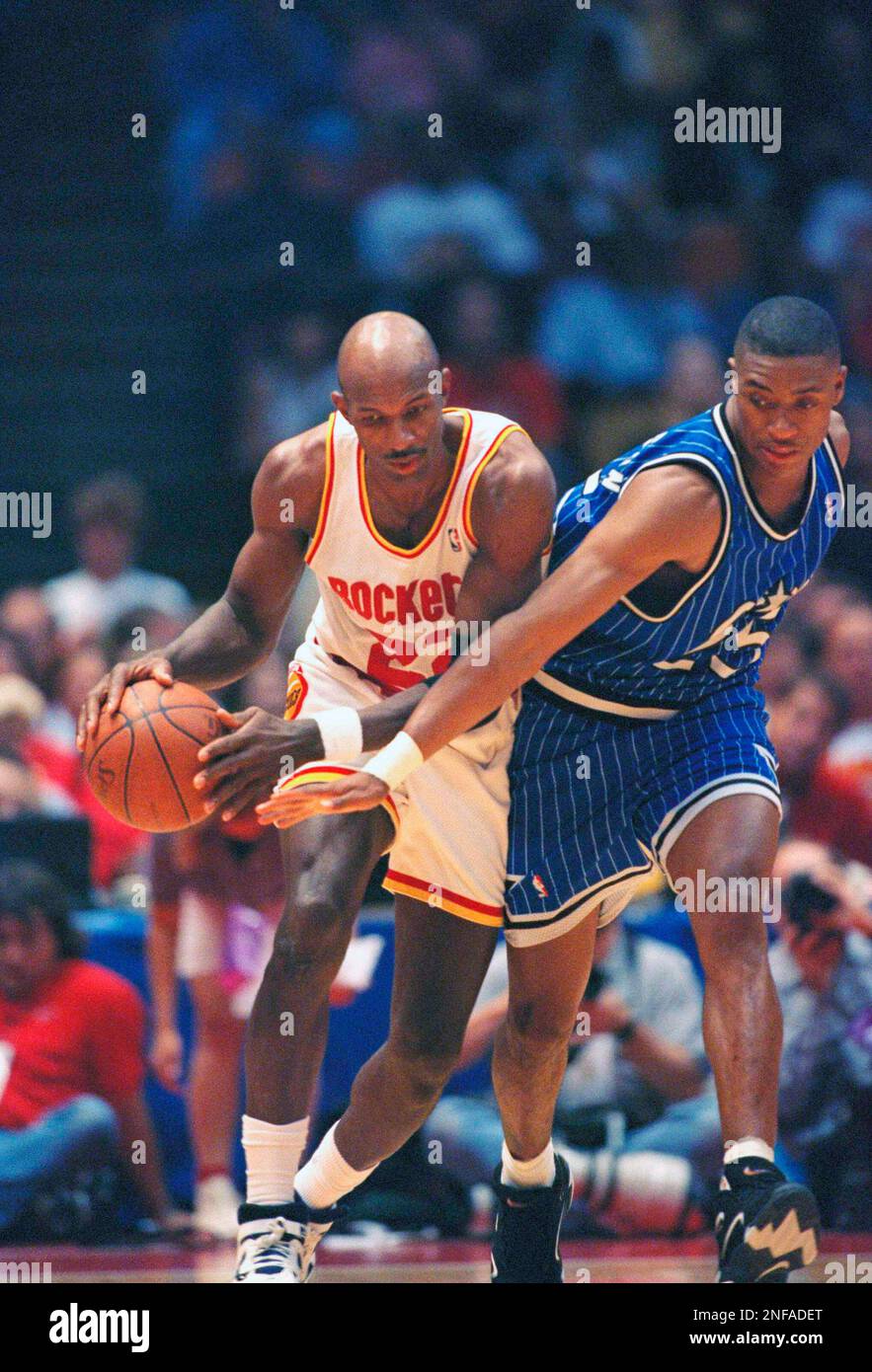 Houston Rockets guard Sam Cassell, left, holds Phoenix Suns guard Kevin  Johnson, as Johnson celebrates the Suns 114-110 victory over the Rockets at  Houston, May 14, 1995. Also celebrating behind Johnson are