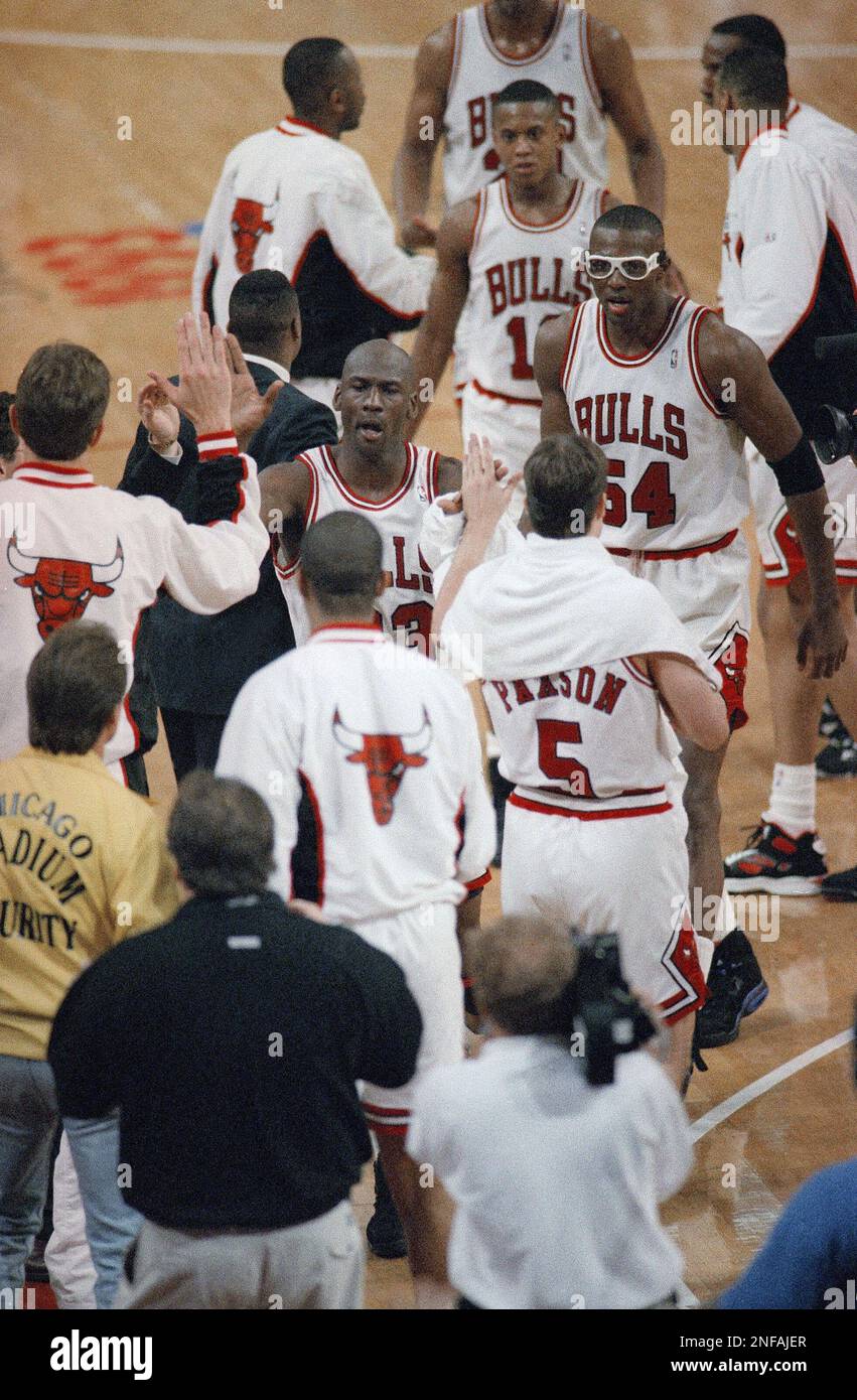 Michael Jordan during game 4 of the 1993 NBA Finals Stock Photo - Alamy