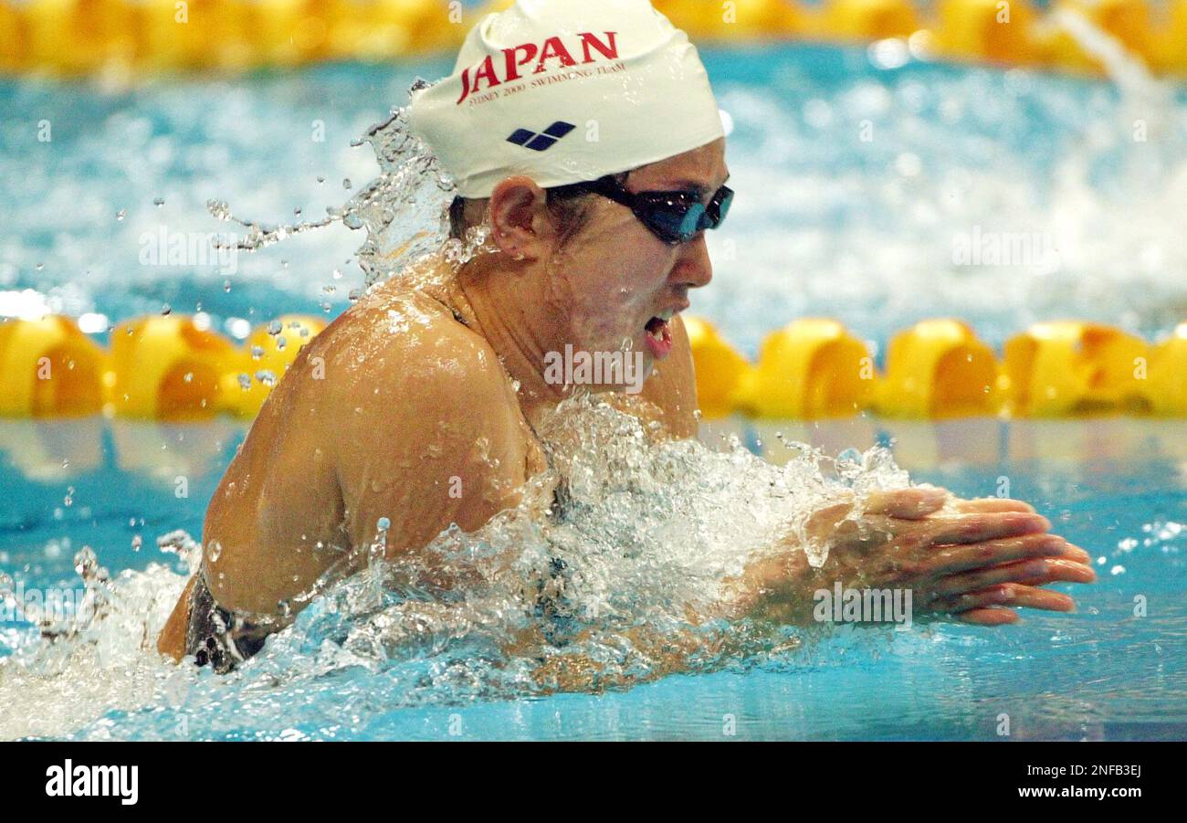 Japanese swimmer Masami Tanaka competes in a heatof the