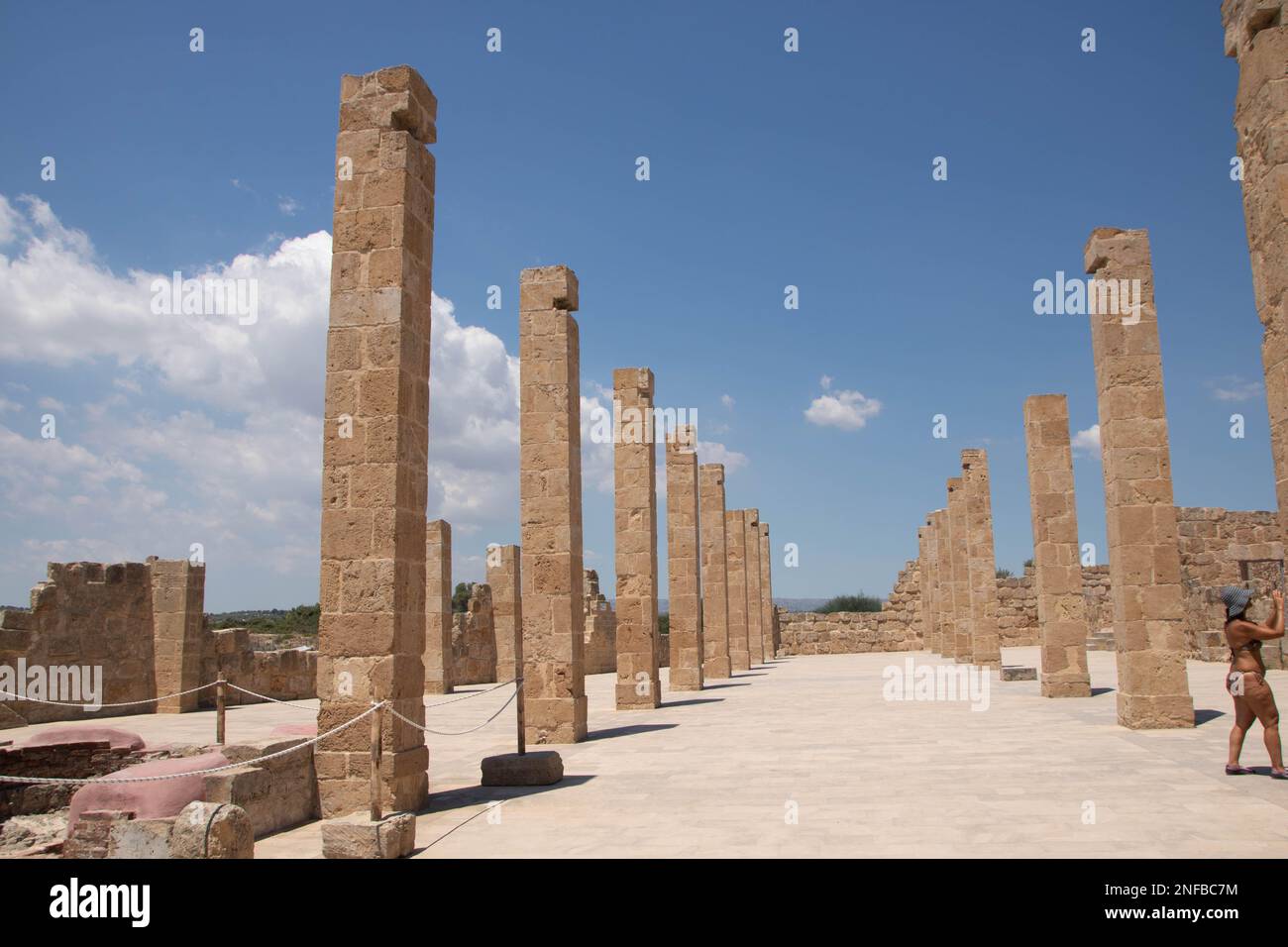 Ancient Greek city of Eloro in Vendicari Nature Reserve wildlife oasis ...
