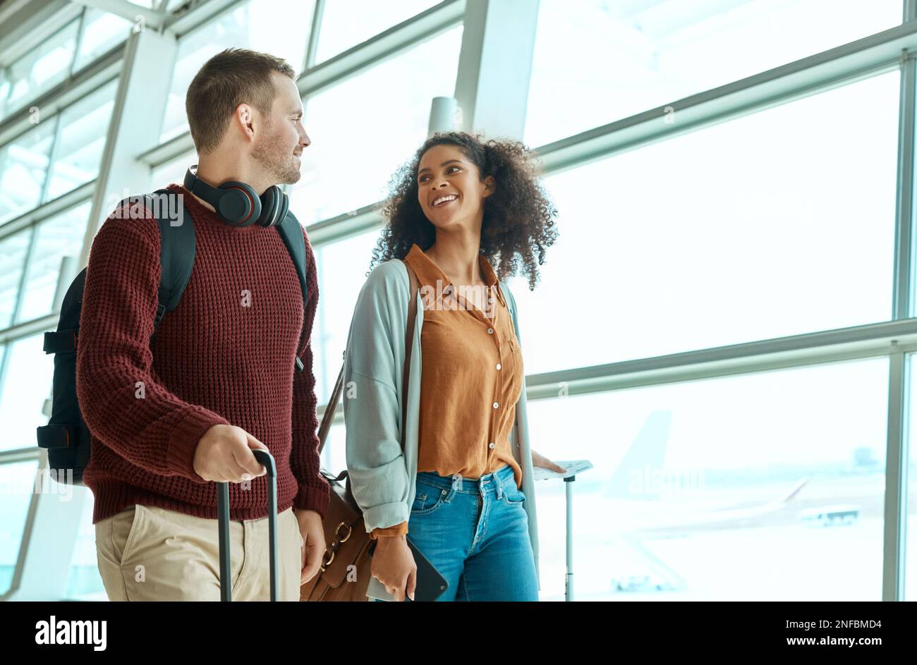 Excited black couple ready hi-res stock photography and images - Alamy