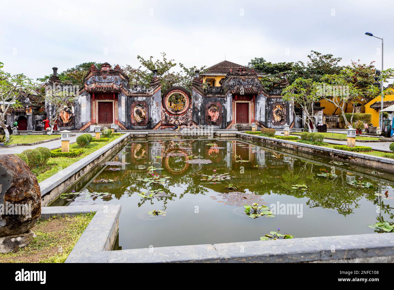 Tam quan is an entrance gate to Ba Mu Temple in Hoi An, Vietnam. Stock Photo