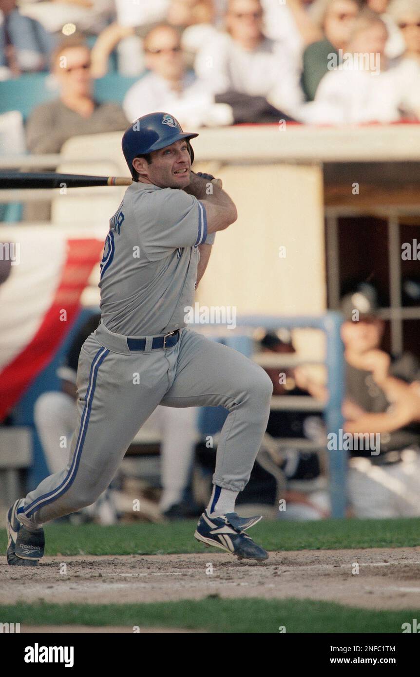 Toronto Blue Jays' Paul Molitor eyes his double in the fourth