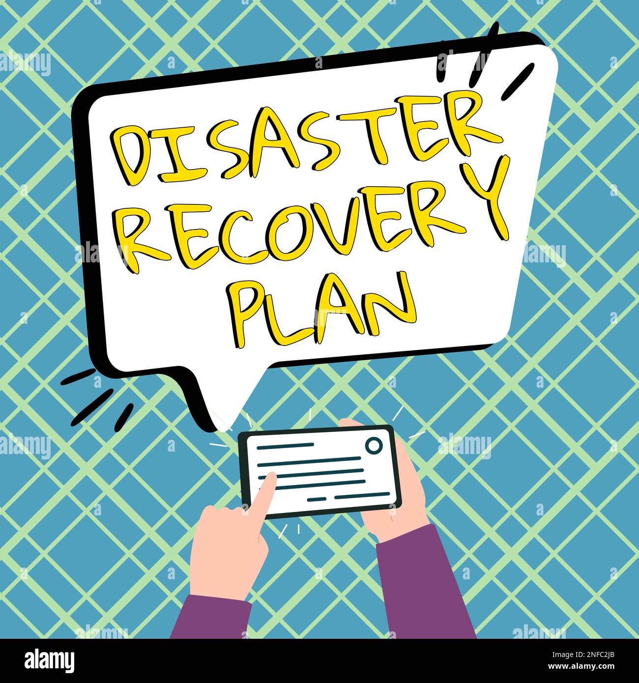 Writing displaying text Disaster Recovery Plan, Concept meaning having ...