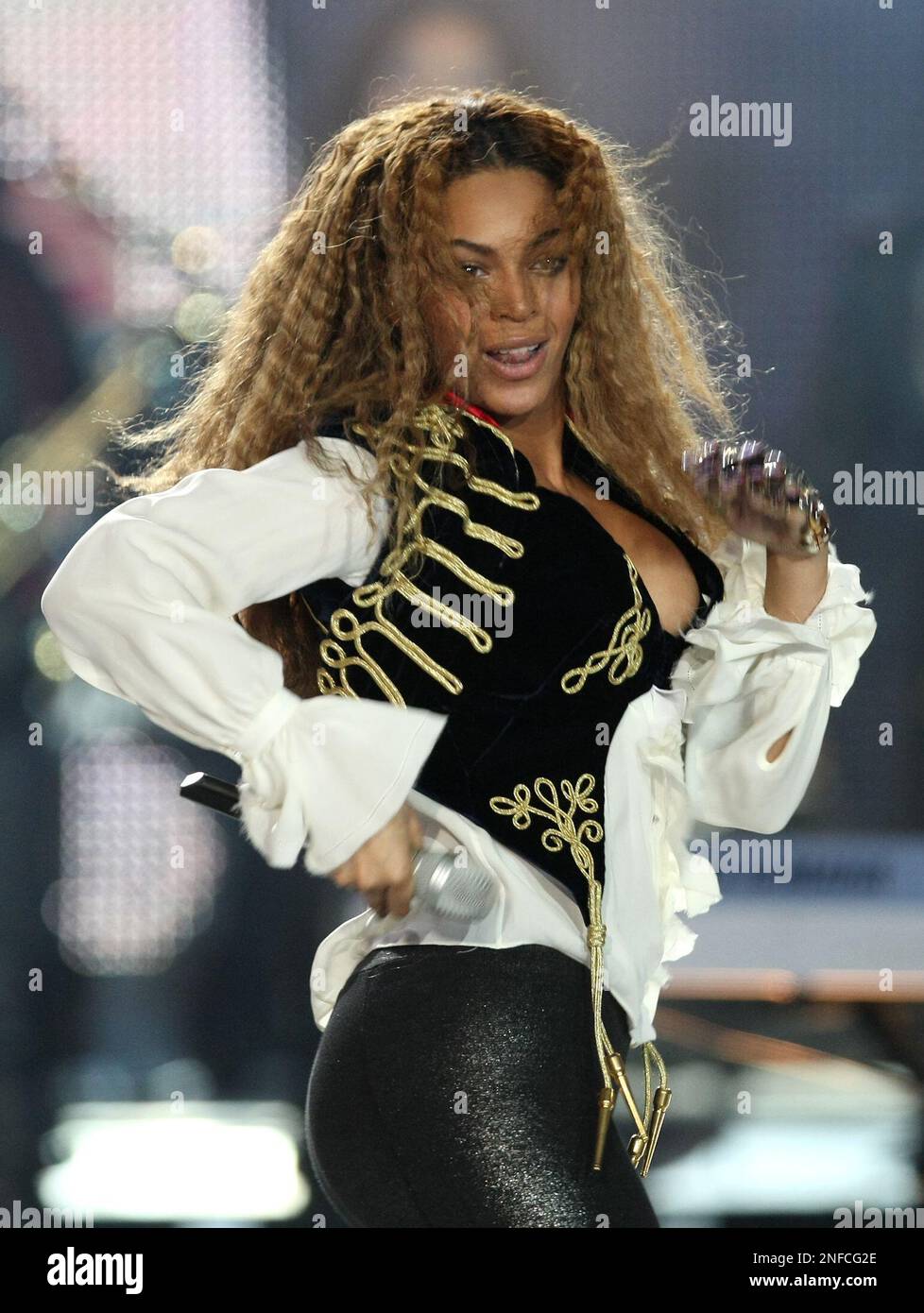 American singer Beyonce performs before receiving the award for ...