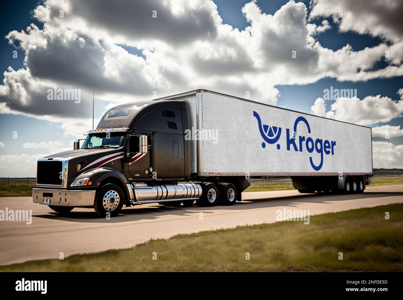 Delivery Truck for the Kroger Company Stock Photo