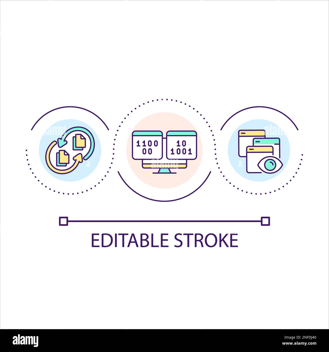 Code comparison process loop concept icon Stock Vector Image & Art - Alamy