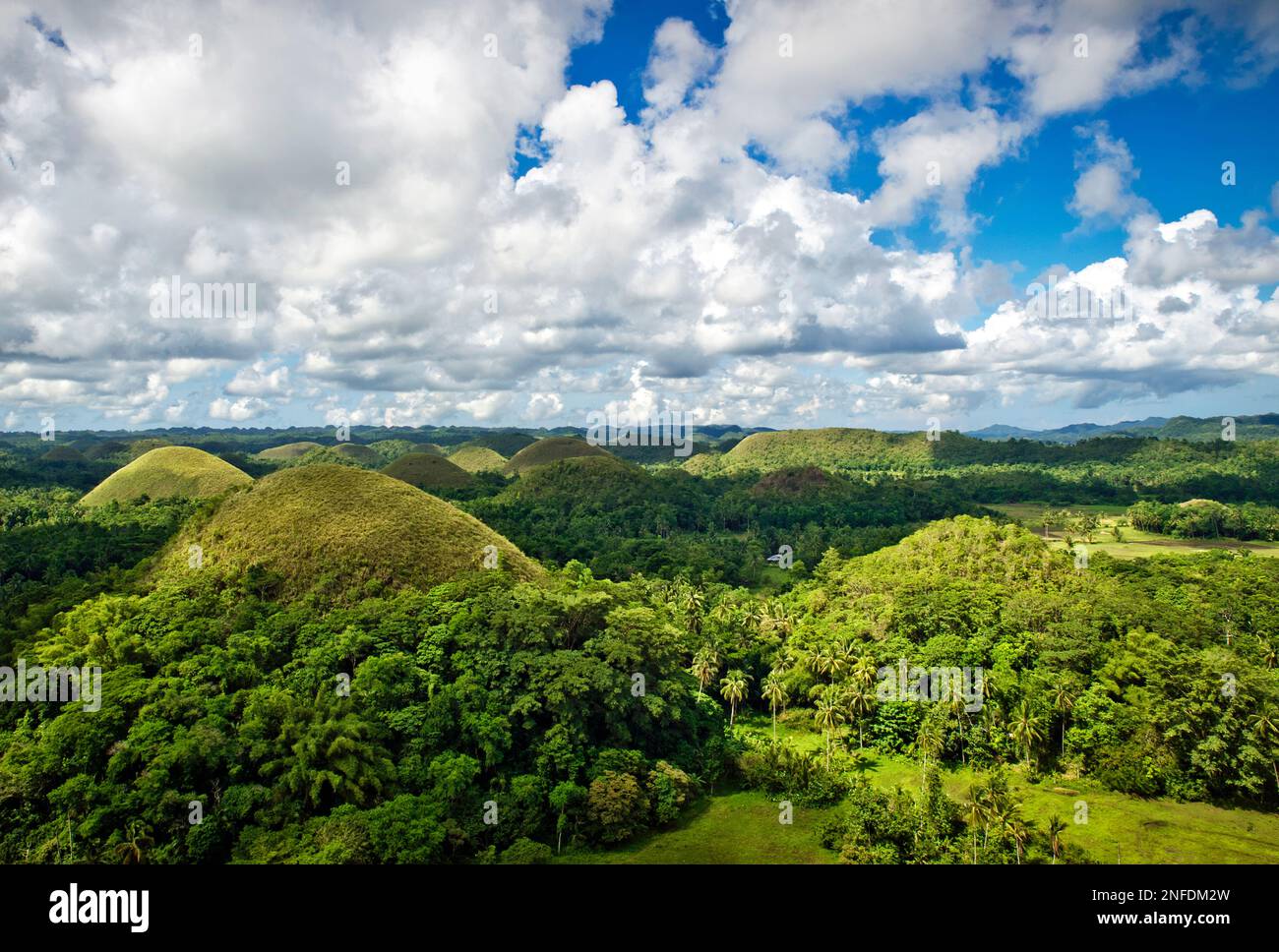 The Chocolate Hills in Carmen, Bohol Province, Philippines Stock Photo