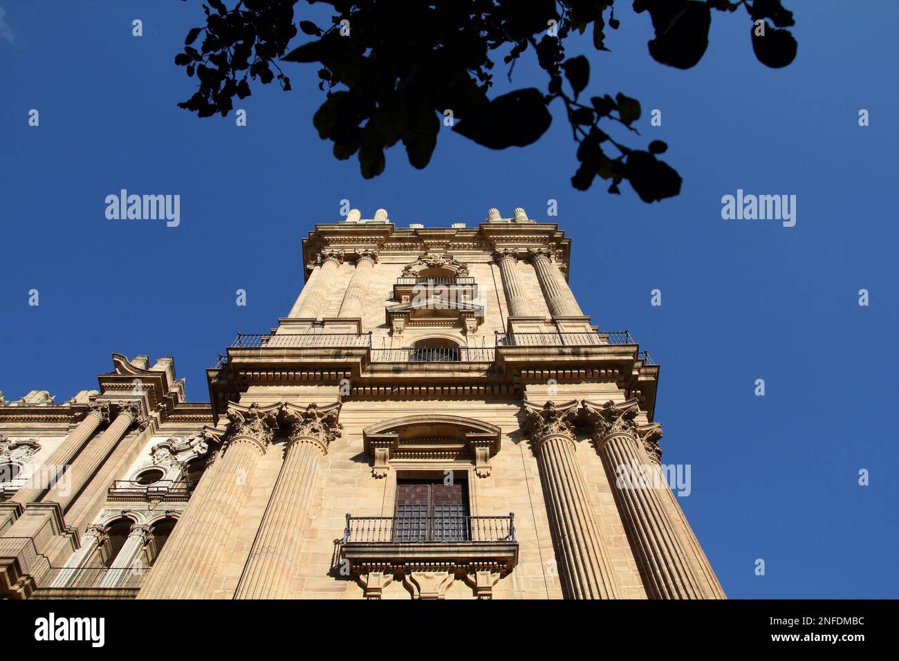 Malaga landmark architecture in Andalusia region of Spain. Cathedral