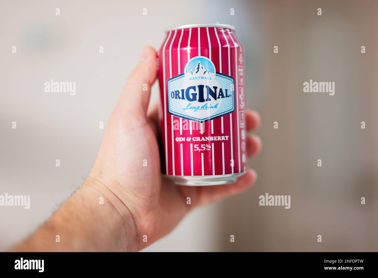 Ternopil Ukraine February 2023 Hartwall Original Long Drink Ternopil Ukraine February 2023 Hartwall Original Long Drink