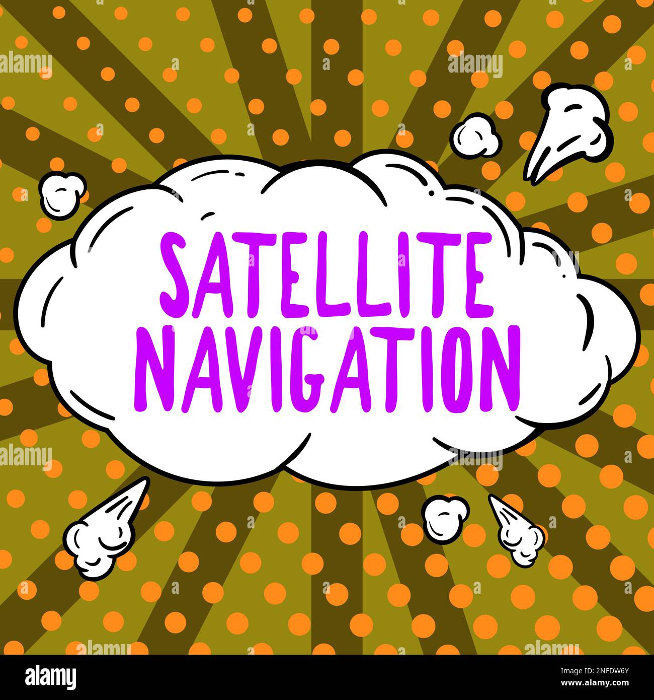 Writing displaying text Satellite Navigation, Word Written on system
