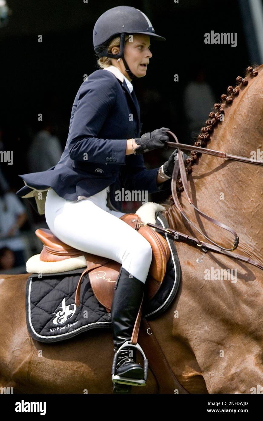 Greek billionaire Athina Onassis de Miranda rides "Ad Babouche" during ...