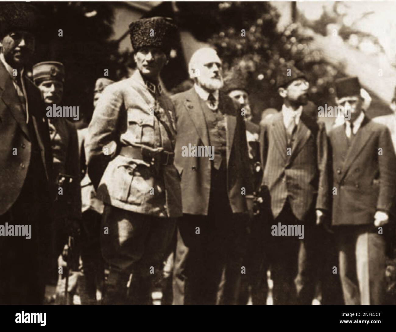 Atatürk with French writer Claude Farrère, Izmit, 18 June 1922 Stock Photo