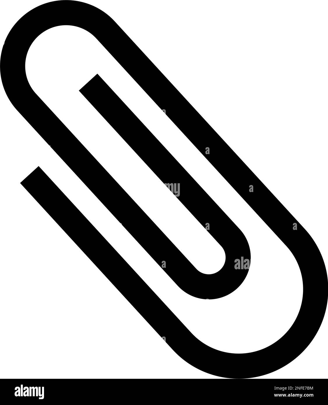 Clip silhouette icon. Attached icon. Editable vector. Stock Vector