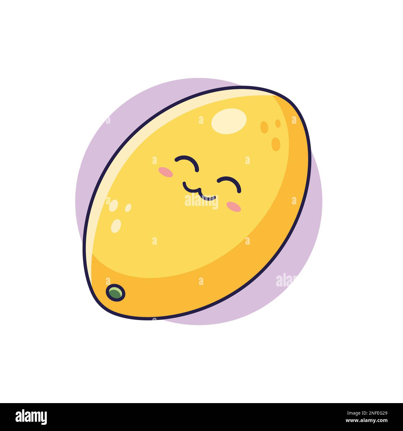 Cute Kawaii Melon character. Vector hand drawn cartoon icon illustration. Melon character in