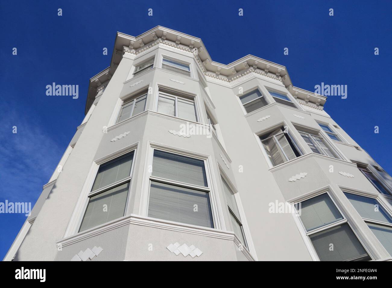 San Francisco real estate in California. Victorian house architecture