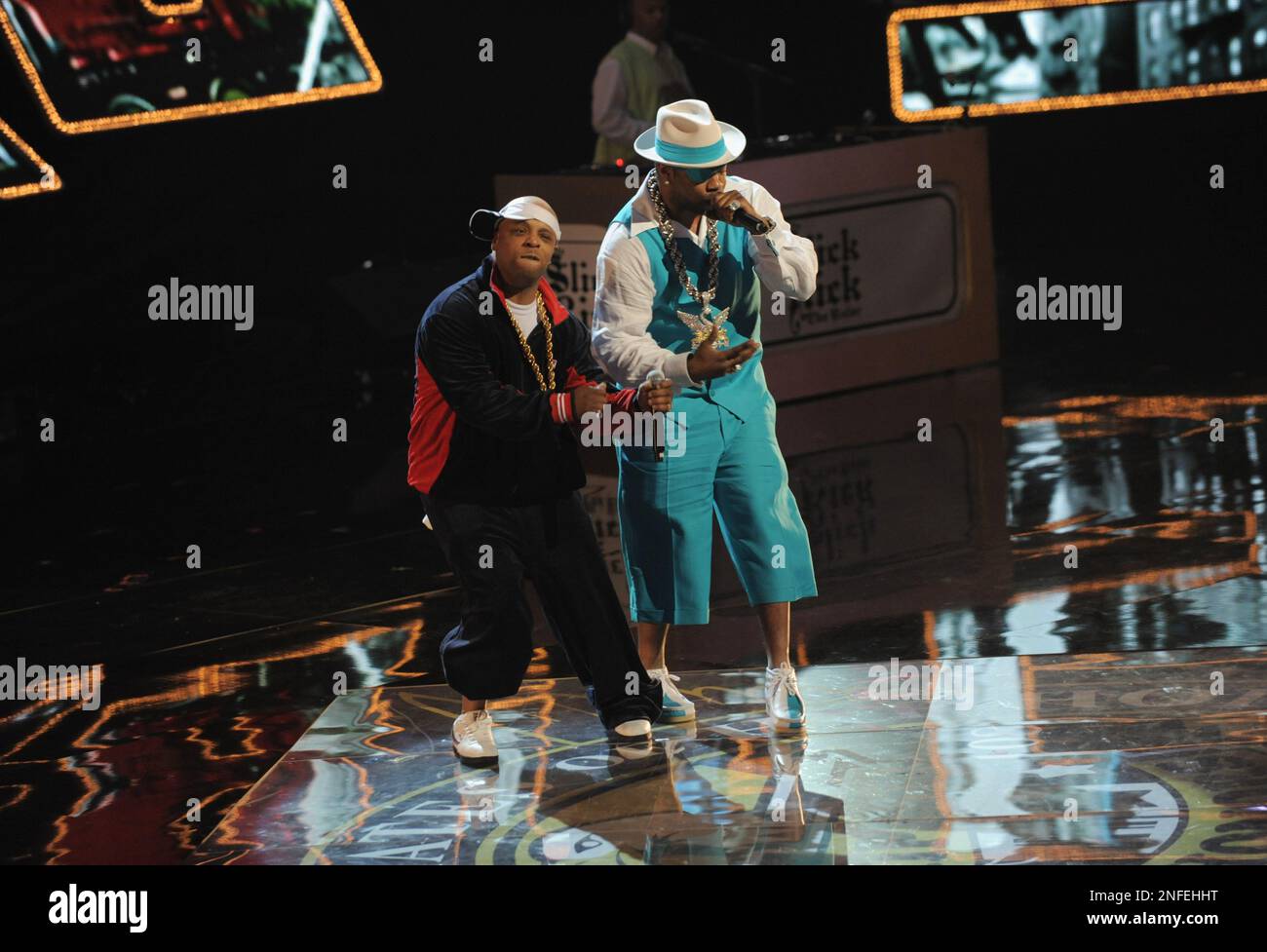 Spliff Star, left, and Busta Rhymes perform at the 2008 VH1 Hip Hop