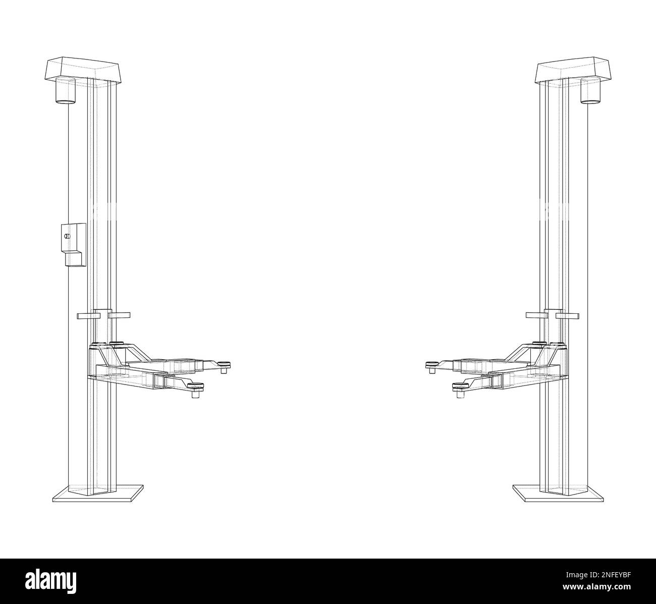 Car lift stand tower Stock Photo Alamy