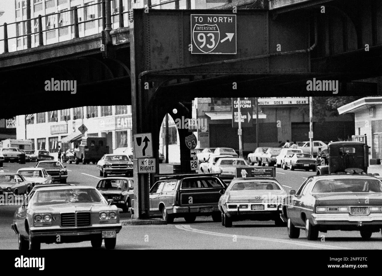 One of main routes through Cambridge, Mass., carrying commuter traffic ...